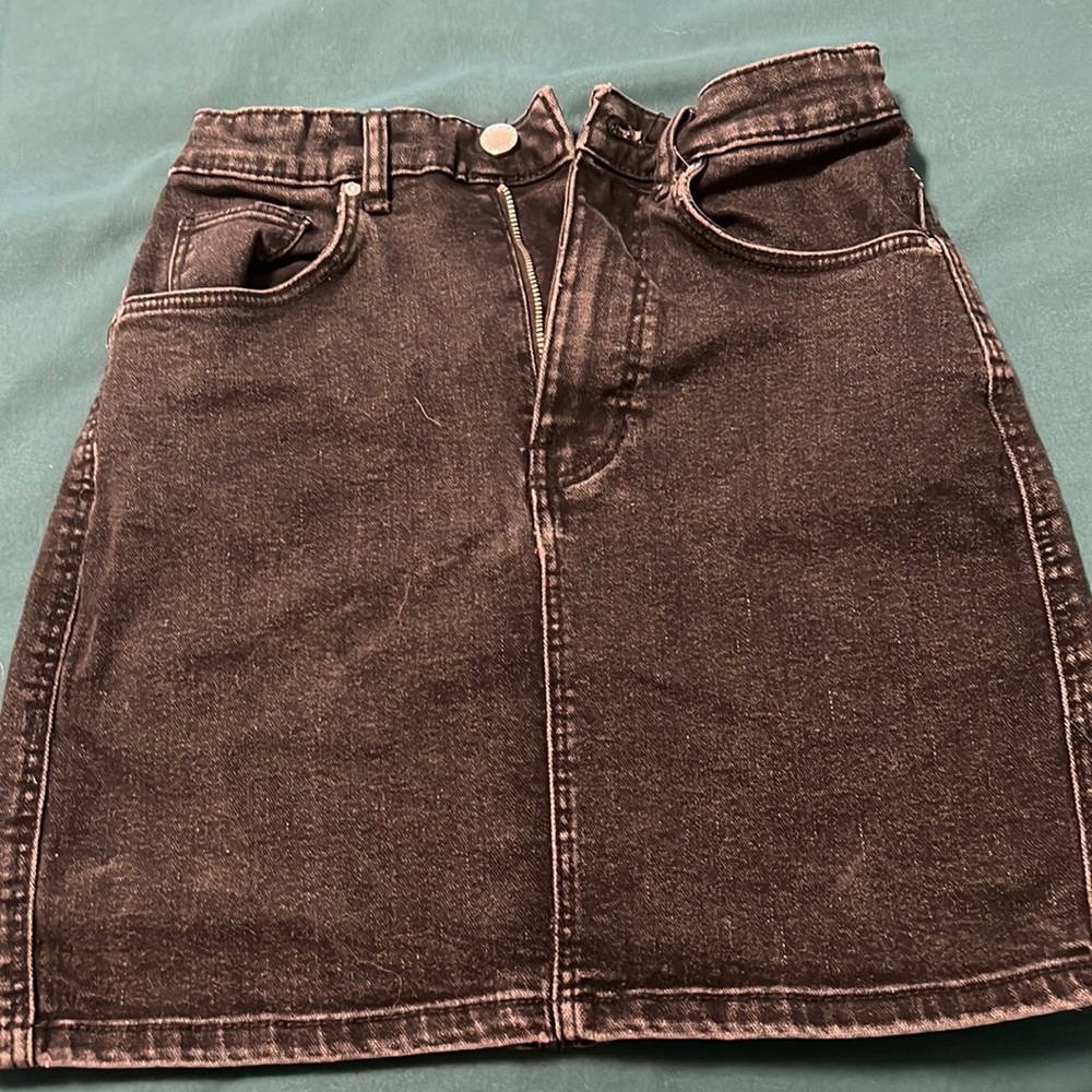 Black Zara Mini Denim Skirt